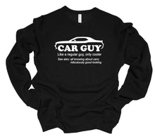 Load image into Gallery viewer, Car Guy Your choice of muscle car Adult Unisex T-Shirt or Sweatshirt