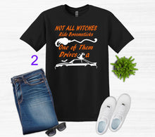 Load image into Gallery viewer, Not All Witches Ride Broomsticks One Drives A Mustang Halloween Adult Unisex T Shirt or Sweatshirt