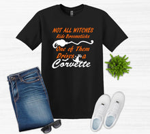 Load image into Gallery viewer, Not All Witches Ride Broomsticks One Drives A Your Choice of Car Halloween Adult Unisex T Shirt or Sweatshirt