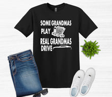 Load image into Gallery viewer, Real Grandmas Drive a Mustang Adult Unisex T-Shirt and Sweatshirt
