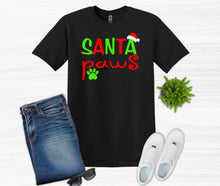 Load image into Gallery viewer, Santa Paws Christmas Youth and Adult T Shirt or Sweatshirt