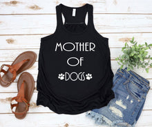 Load image into Gallery viewer, Mother of Dogs Ladies Flowy Racerback Tank Top