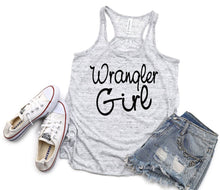 Load image into Gallery viewer, Wrangler Girl Girls and Ladies Flowy Racerback Tank Top