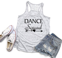 Load image into Gallery viewer, Dance Squad Girls and Ladies Flowy Racerback Tank Top