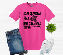 Load image into Gallery viewer, Real Grandpas Drive Mustangs Adult Unisex T-Shirt and Sweatshirt