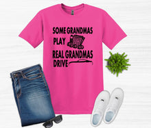 Load image into Gallery viewer, Real Grandmas Drive a Mustang Adult Unisex T-Shirt and Sweatshirt
