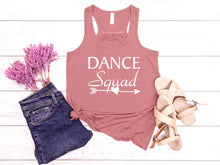 Load image into Gallery viewer, Dance Squad Girls and Ladies Flowy Racerback Tank Top