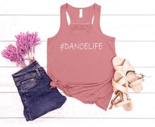 Load image into Gallery viewer, #DanceLife Girls and Ladies Flowy Racerback Tank Top