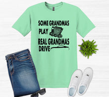 Load image into Gallery viewer, Real Grandmas Drive a Mustang Adult Unisex T-Shirt and Sweatshirt