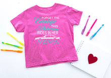 Load image into Gallery viewer, Forget the Carriage This Princess Rides in Her Mom's (any name) Mustang (your choice of car) Infant and Toddler Apparel