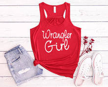 Load image into Gallery viewer, Wrangler Girl Girls and Ladies Flowy Racerback Tank Top