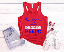 Load image into Gallery viewer, Hangin' with my Peeps (Mustang) Ladies Flowy Racerback Tank Top