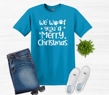 Load image into Gallery viewer, We Woof You a Merry Christmas Youth and Adult T Shirt or Sweatshirt