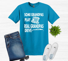 Load image into Gallery viewer, Real Grandpas Drive Mustangs Adult Unisex T-Shirt and Sweatshirt