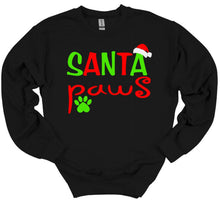 Load image into Gallery viewer, Santa Paws Christmas Youth and Adult T Shirt or Sweatshirt