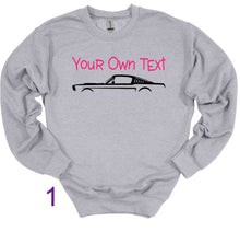Load image into Gallery viewer, Your Own Text Mustang (Choose your Car) Youth Unisex T-Shirt and Sweatshirt