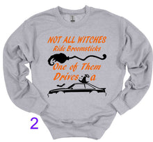 Load image into Gallery viewer, Not All Witches Ride Broomsticks One Drives A Mustang Halloween Adult Unisex T Shirt or Sweatshirt