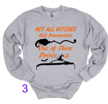 Load image into Gallery viewer, Not All Witches Ride Broomsticks One Drives A Mustang Halloween Adult Unisex T Shirt or Sweatshirt
