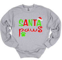 Load image into Gallery viewer, Santa Paws Christmas Youth and Adult T Shirt or Sweatshirt