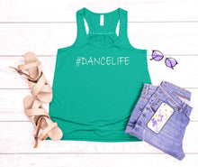 Load image into Gallery viewer, #DanceLife Girls and Ladies Flowy Racerback Tank Top