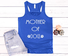Load image into Gallery viewer, Mother of Dogs Ladies Flowy Racerback Tank Top