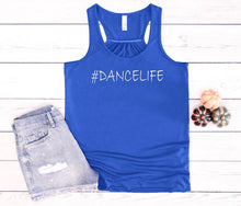 Load image into Gallery viewer, #DanceLife Girls and Ladies Flowy Racerback Tank Top