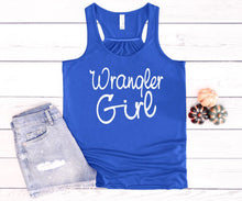Load image into Gallery viewer, Wrangler Girl Girls and Ladies Flowy Racerback Tank Top