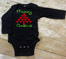 Load image into Gallery viewer, Paw Print Christmas Tree Infant Bodysuit and Toddler T Shirt or Sweatshirt