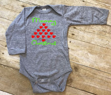 Load image into Gallery viewer, Paw Print Christmas Tree Infant Bodysuit and Toddler T Shirt or Sweatshirt
