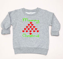 Load image into Gallery viewer, Paw Print Christmas Tree Infant Bodysuit and Toddler T Shirt or Sweatshirt