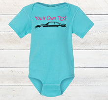 Load image into Gallery viewer, Your Own Text Mustang (Choose your Car) Infant and Toddler Apparel