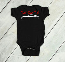 Load image into Gallery viewer, Your Own Text Mustang (Choose your Car) Infant and Toddler Apparel