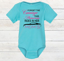 Load image into Gallery viewer, Forget the Carriage This Princess Rides in Her Mom's (any name) Mustang (your choice of car) Infant and Toddler Apparel