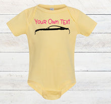 Load image into Gallery viewer, Your Own Text Mustang (Choose your Car) Infant and Toddler Apparel