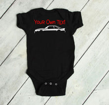 Load image into Gallery viewer, Your Own Text Mustang (Choose your Car) Infant and Toddler Apparel