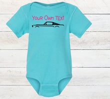Load image into Gallery viewer, Your Own Text Mustang (Choose your Car) Infant and Toddler Apparel