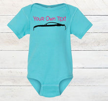 Load image into Gallery viewer, Your Own Text Mustang (Choose your Car) Infant and Toddler Apparel