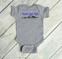 Load image into Gallery viewer, Your Own Text Mustang (Choose your Car) Infant and Toddler Apparel