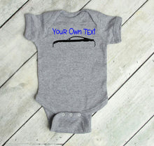 Load image into Gallery viewer, Your Own Text Mustang (Choose your Car) Infant and Toddler Apparel