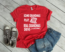 Load image into Gallery viewer, Real Grandmas Drive a Mustang Adult Unisex T-Shirt and Sweatshirt
