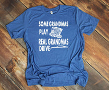 Load image into Gallery viewer, Real Grandmas Drive a Mustang Adult Unisex T-Shirt and Sweatshirt