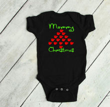 Load image into Gallery viewer, Paw Print Christmas Tree Infant Bodysuit and Toddler T Shirt or Sweatshirt