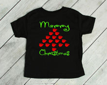 Load image into Gallery viewer, Paw Print Christmas Tree Infant Bodysuit and Toddler T Shirt or Sweatshirt