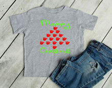 Load image into Gallery viewer, Paw Print Christmas Tree Infant Bodysuit and Toddler T Shirt or Sweatshirt