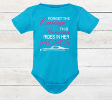 Load image into Gallery viewer, Forget the Carriage This Princess Rides in Her Mom's (any name) Mustang (your choice of car) Infant and Toddler Apparel
