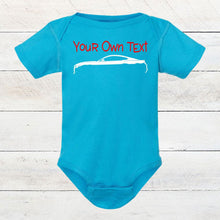 Load image into Gallery viewer, Your Own Text Mustang (Choose your Car) Infant and Toddler Apparel