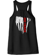 Load image into Gallery viewer, Black tank top with a graphic design on a white background