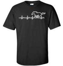 Load image into Gallery viewer, ****CLEARANCE**** Adult Mustang Heartbeat Unisex T Shirt READY TO SHIP