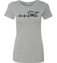 Load image into Gallery viewer, ****CLEARANCE**** Ladies Fitted T Shirts Mustang Heartbeat
