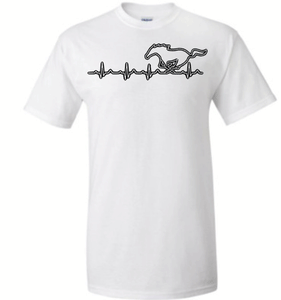 ****CLEARANCE**** Adult Mustang Heartbeat Unisex T Shirt READY TO SHIP